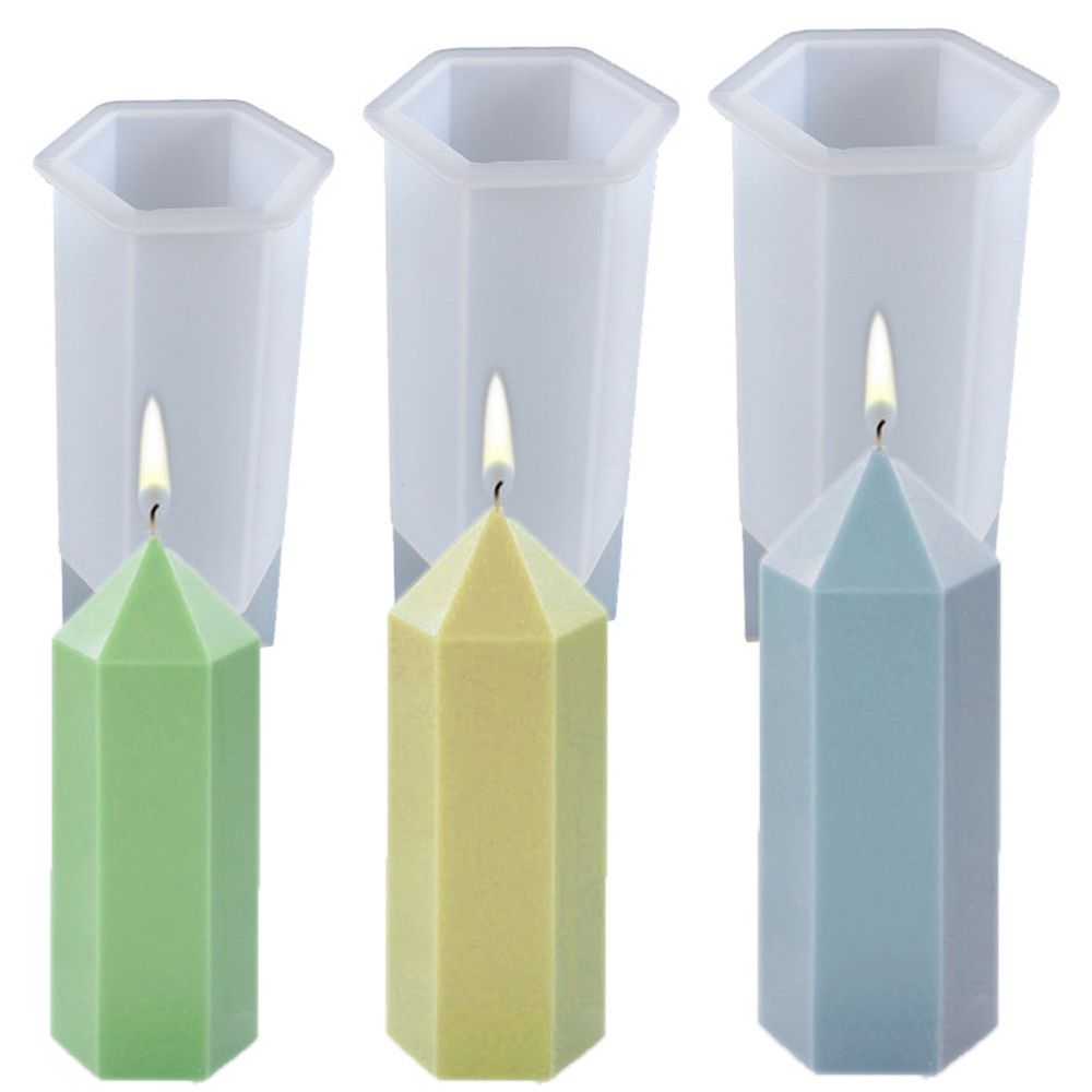 Soap Making Unit - 3D Hexagonal Column Candle Molds Silicone