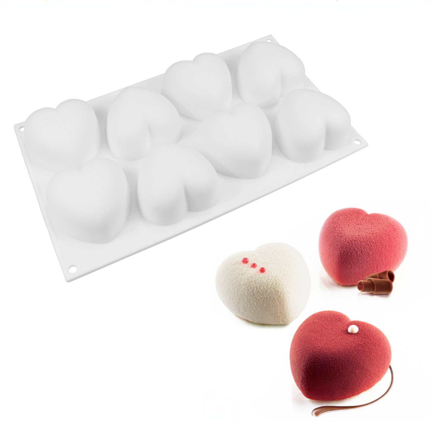 Soap Making Bar - Love Heart Silicone Soap Mold Handmade