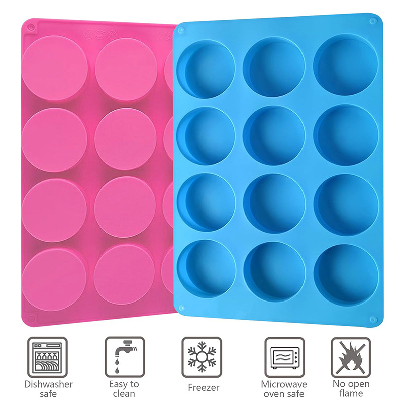 Round Silicone Molds 12-Cavity - đánh giá và giá Soap Making Bar