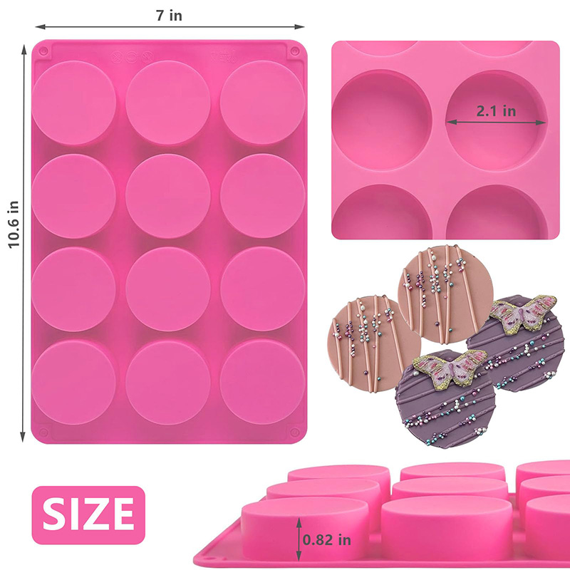 Round Silicone Molds 12-Cavity - đánh giá và giá Soap Making Bar