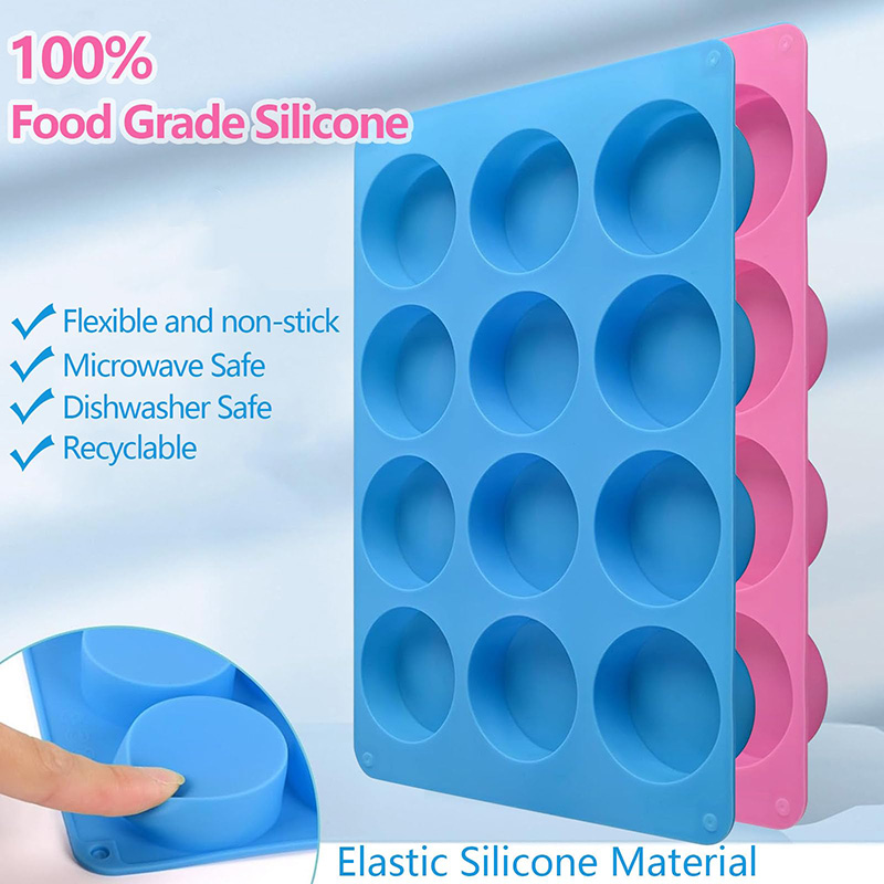 Round Silicone Molds 12-Cavity - đánh giá và giá Soap Making Bar