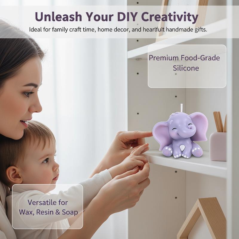 Cute 3D Elephant Silicone Cand - đánh giá và giá Soap Making Bar