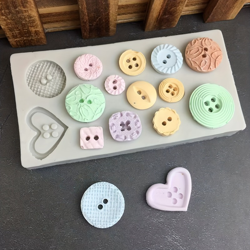 Buttons Shape Silicone Mold Si - đánh giá và giá Soap Making Bar