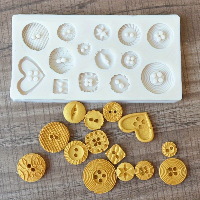 Buttons Shape Silicone Mold Si - đánh giá và giá Soap Making Bar