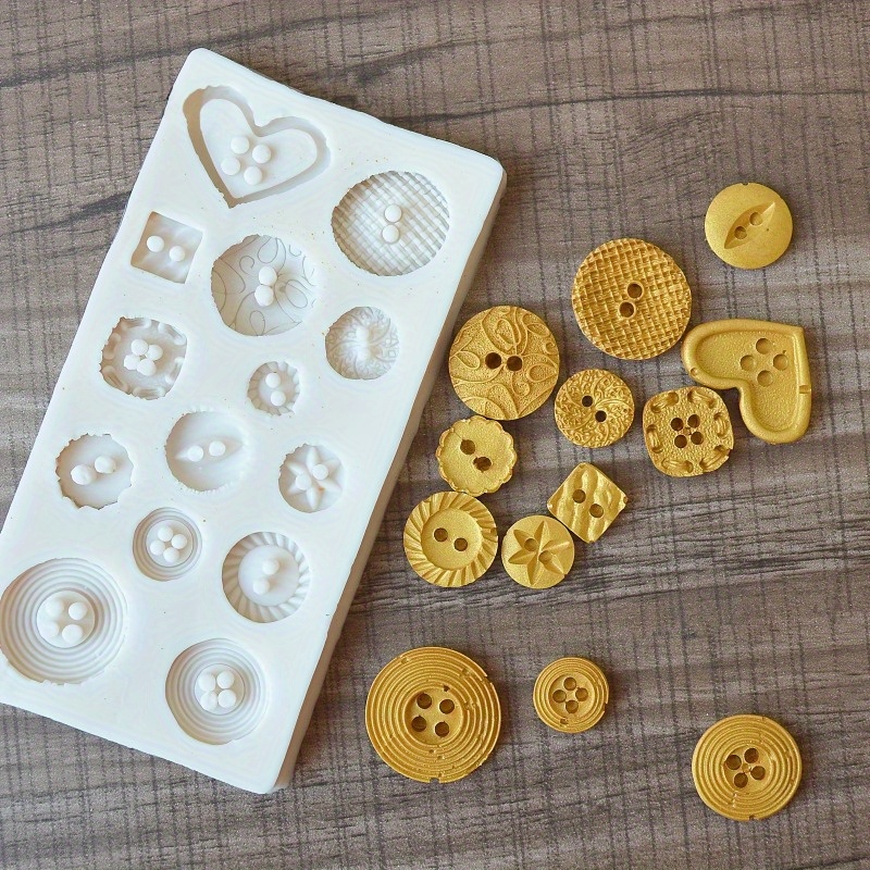 Buttons Shape Silicone Mold Si - đánh giá và giá Soap Making Bar